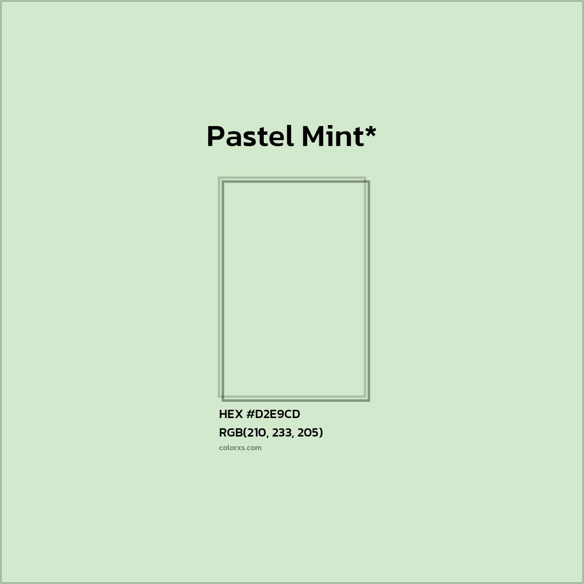 HEX #D2E9CD Color Name, Color Code, Palettes, Similar Paints, Images