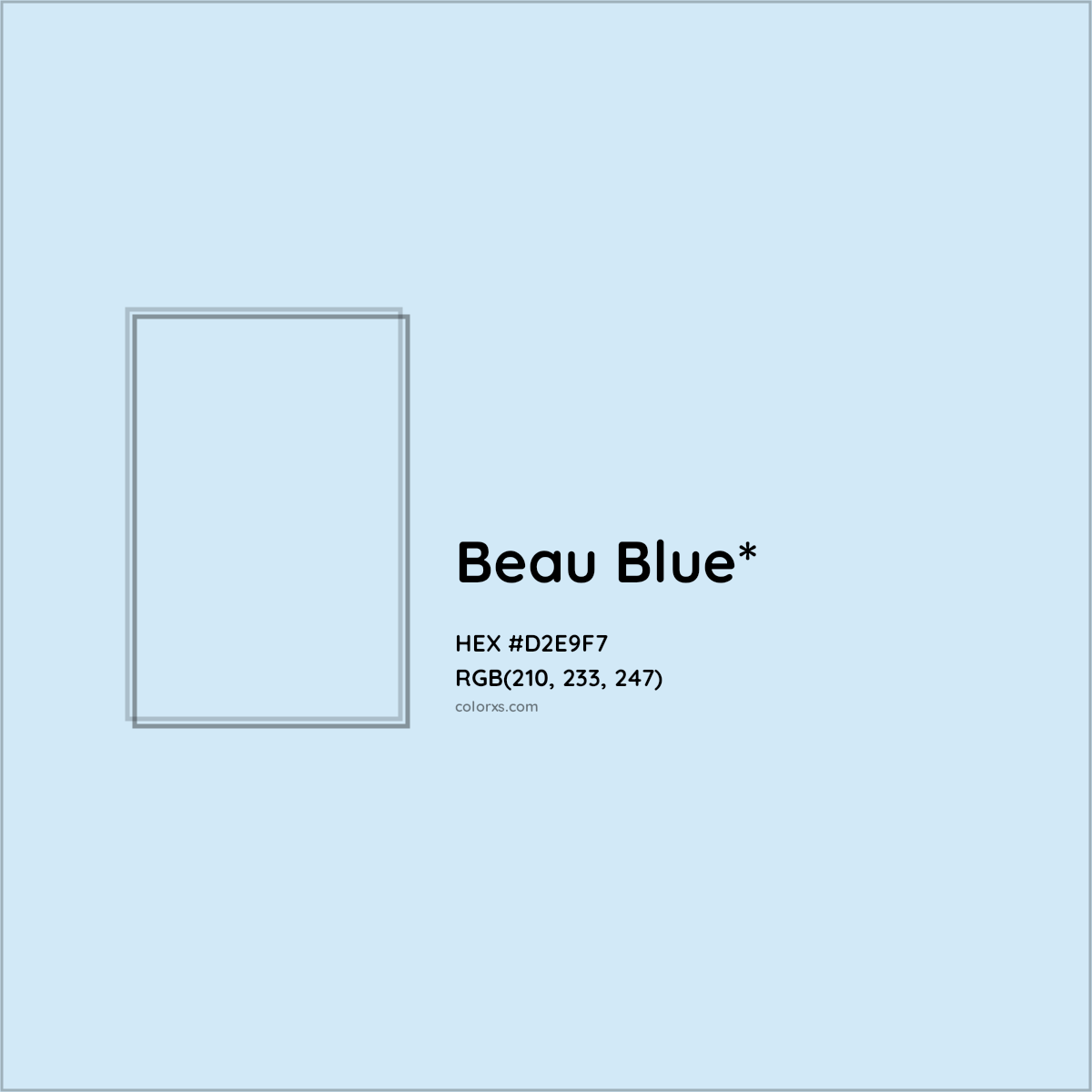 HEX #D2E9F7 Color Name, Color Code, Palettes, Similar Paints, Images