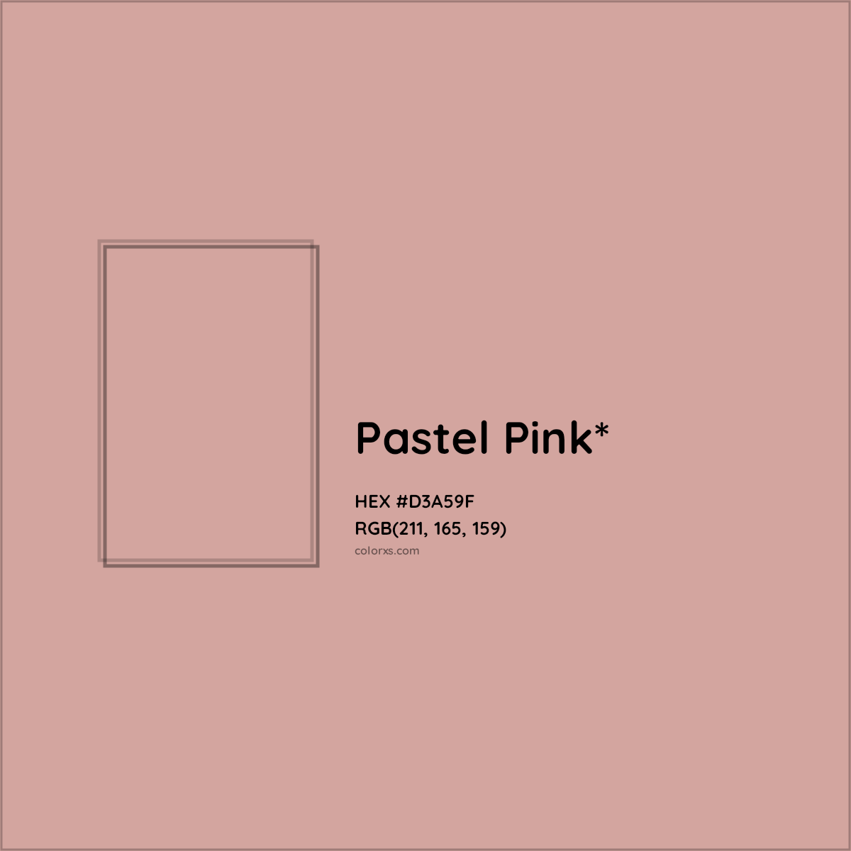 HEX #D3A59F Color Name, Color Code, Palettes, Similar Paints, Images