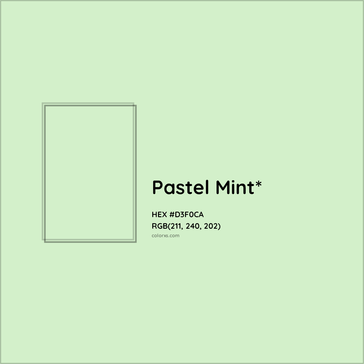 HEX #D3F0CA Color Name, Color Code, Palettes, Similar Paints, Images