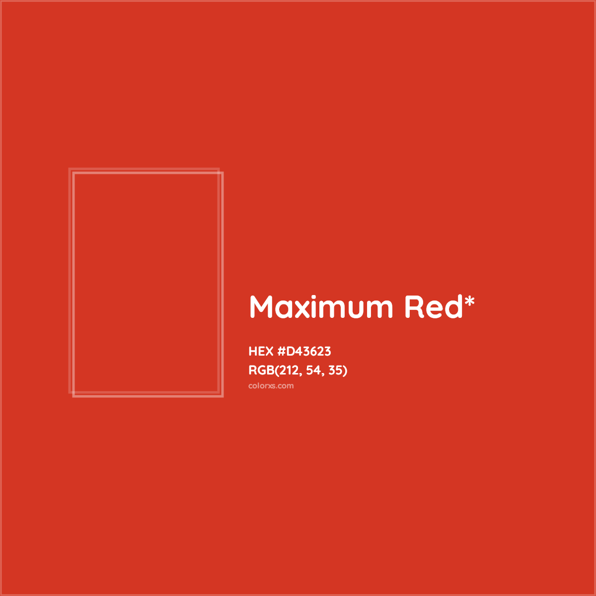 HEX #D43623 Color Name, Color Code, Palettes, Similar Paints, Images