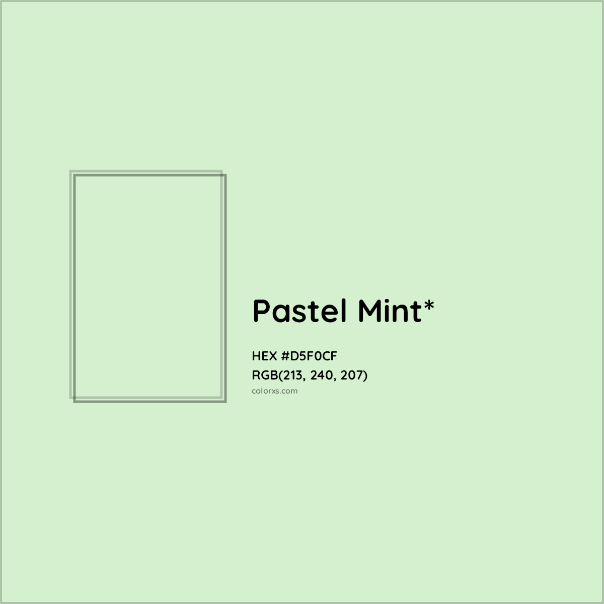 HEX #D5F0CF Color Name, Color Code, Palettes, Similar Paints, Images