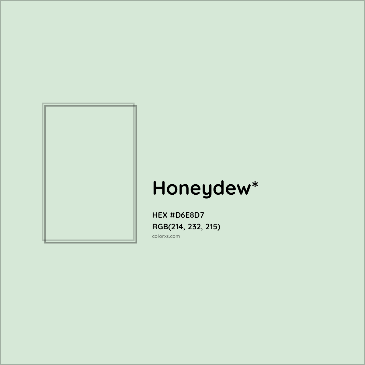 HEX #D6E8D7 Color Name, Color Code, Palettes, Similar Paints, Images