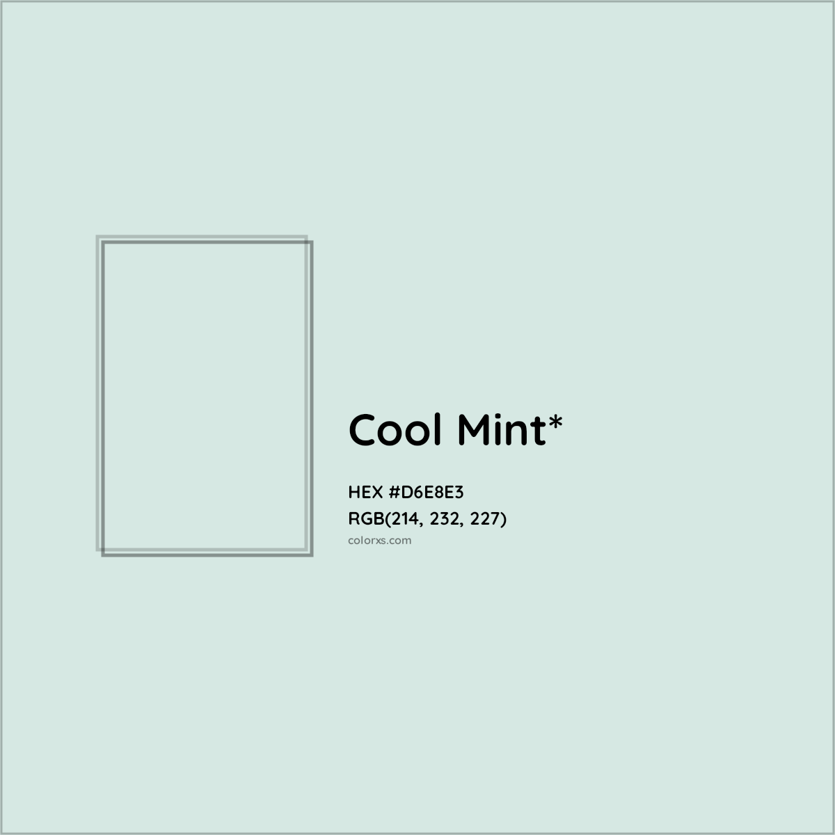 HEX #D6E8E3 Color Name, Color Code, Palettes, Similar Paints, Images