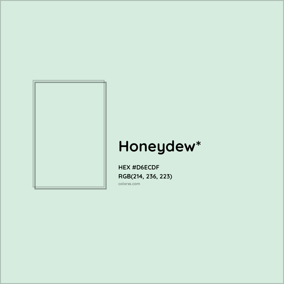 HEX #D6ECDF Color Name, Color Code, Palettes, Similar Paints, Images