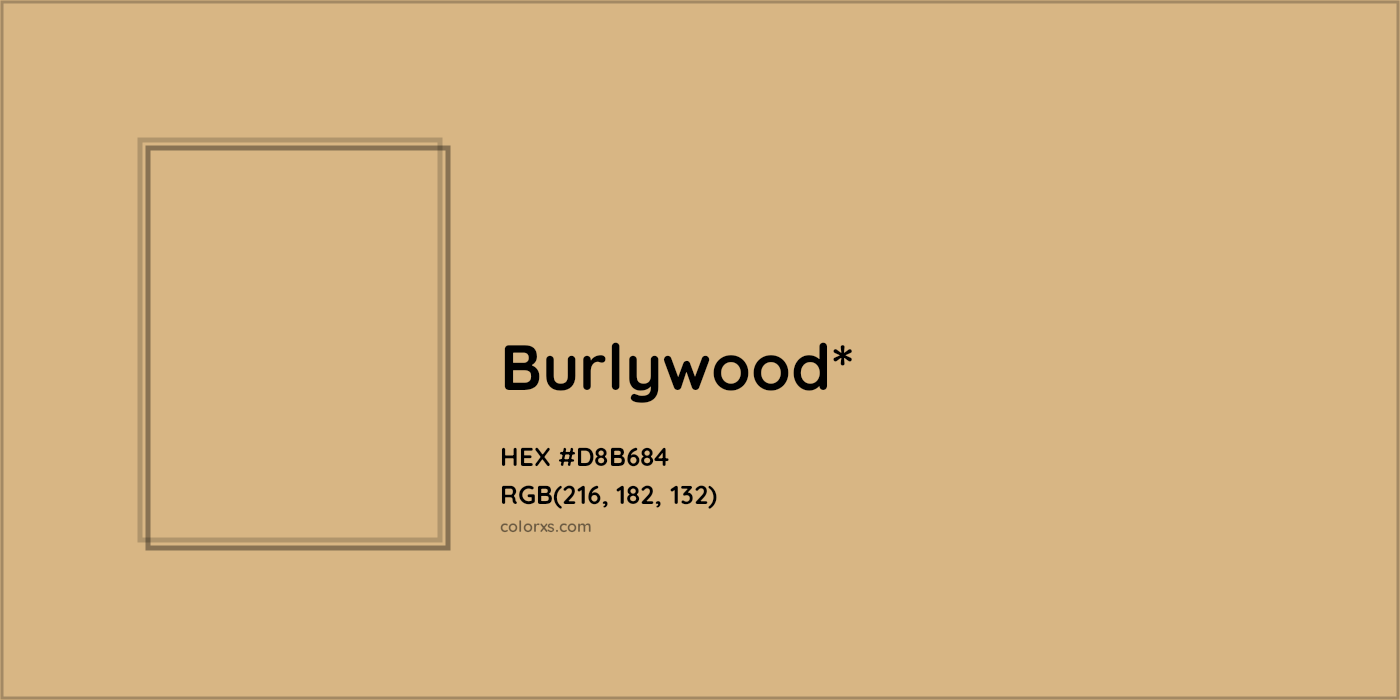 HEX #D8B684 Color Name, Color Code, Palettes, Similar Paints, Images