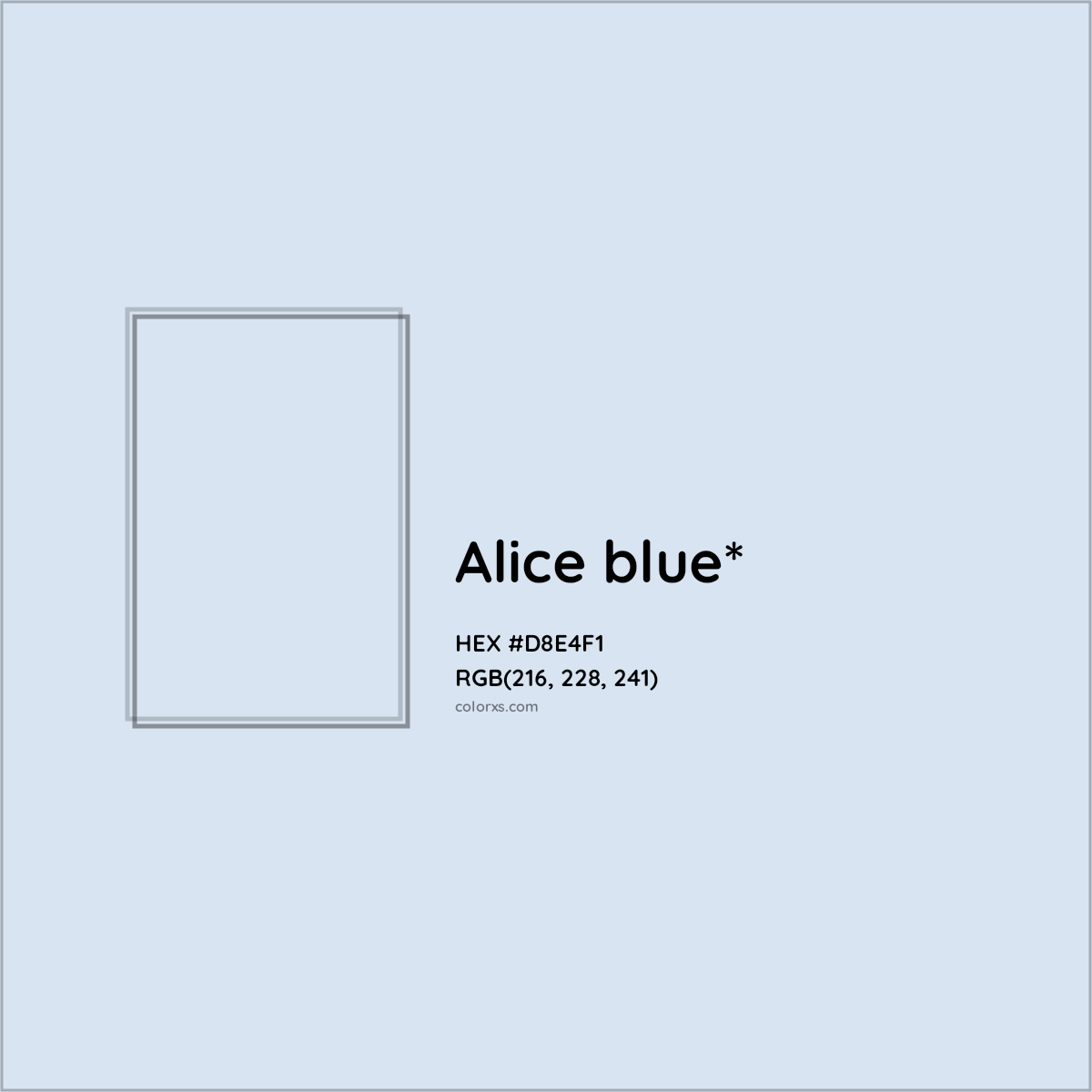 HEX #D8E4F1 Color Name, Color Code, Palettes, Similar Paints, Images