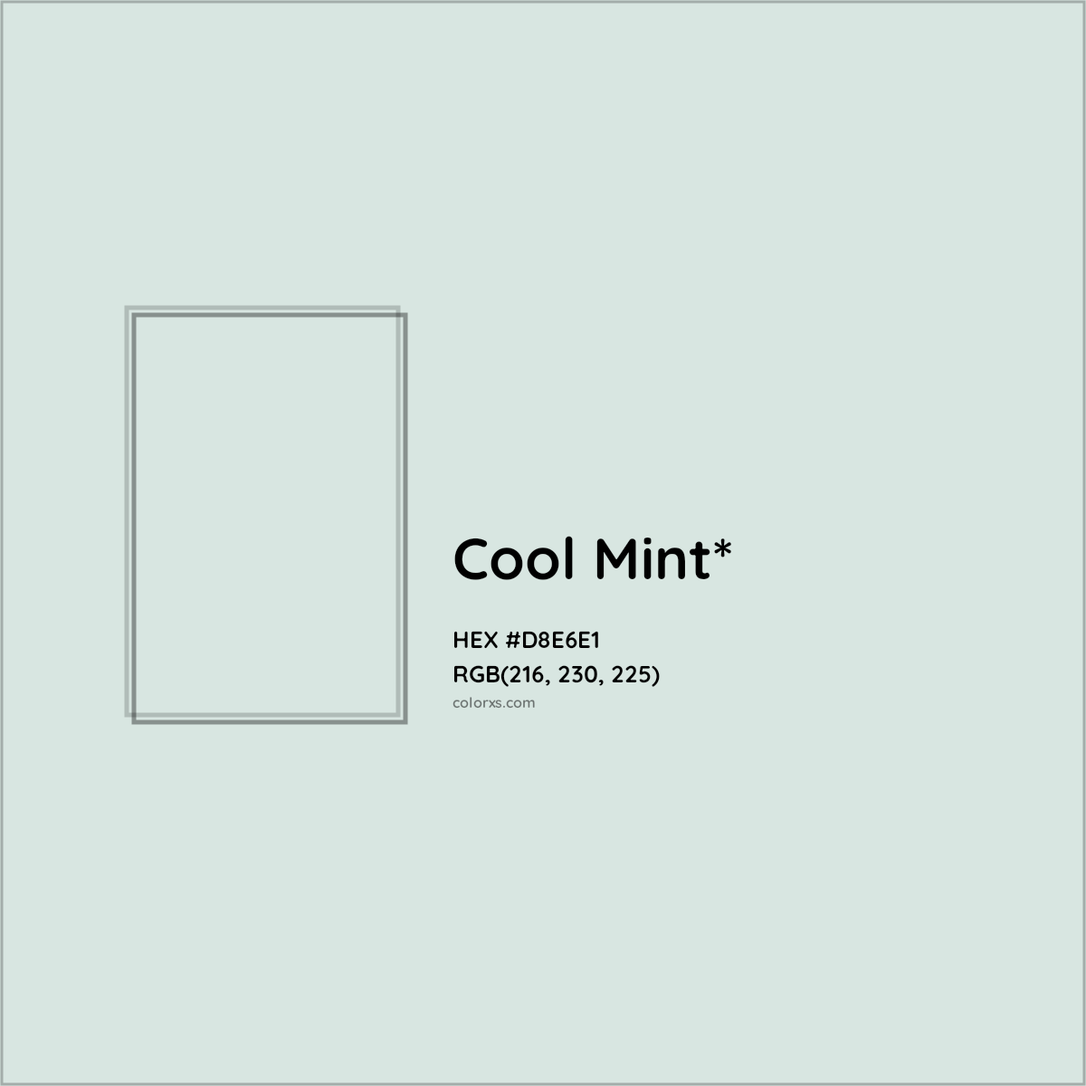 HEX #D8E6E1 Color Name, Color Code, Palettes, Similar Paints, Images