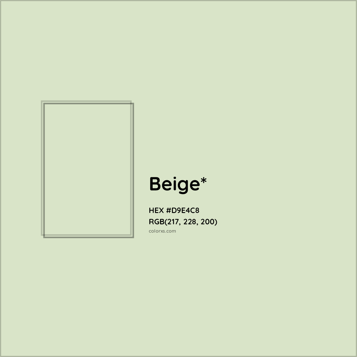 HEX #D9E4C8 Color Name, Color Code, Palettes, Similar Paints, Images