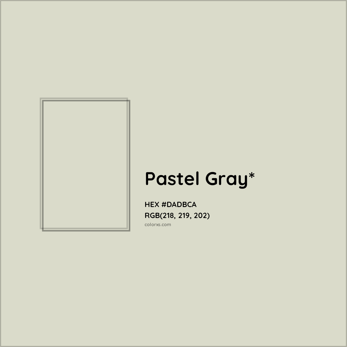 HEX #DADBCA Color Name, Color Code, Palettes, Similar Paints, Images