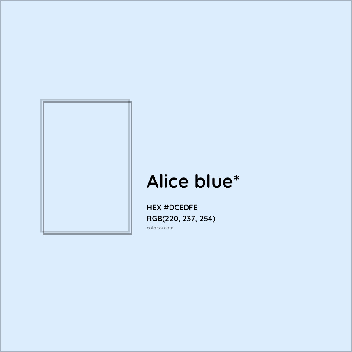 HEX #DCEDFE Color Name, Color Code, Palettes, Similar Paints, Images