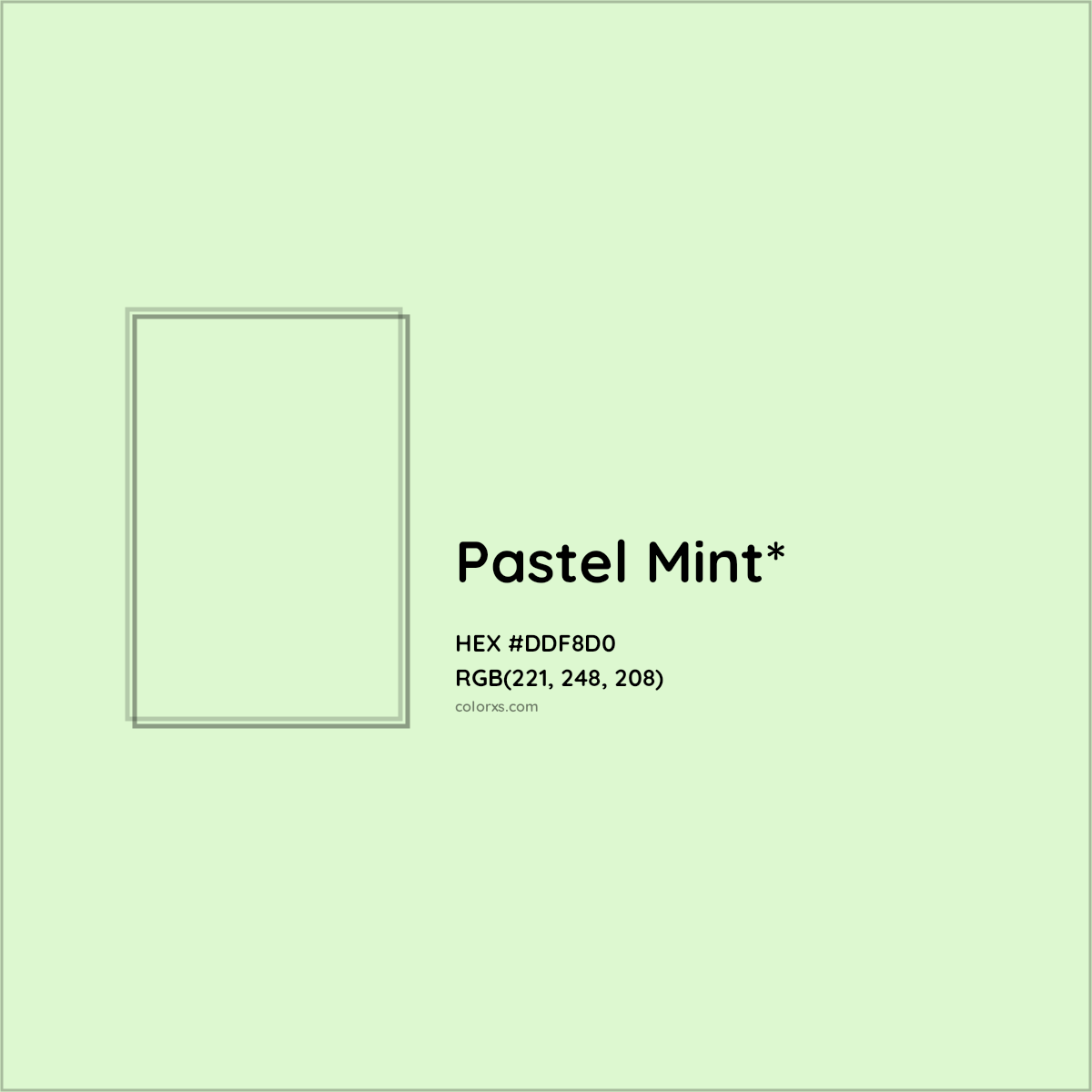 HEX #DDF8D0 Color Name, Color Code, Palettes, Similar Paints, Images