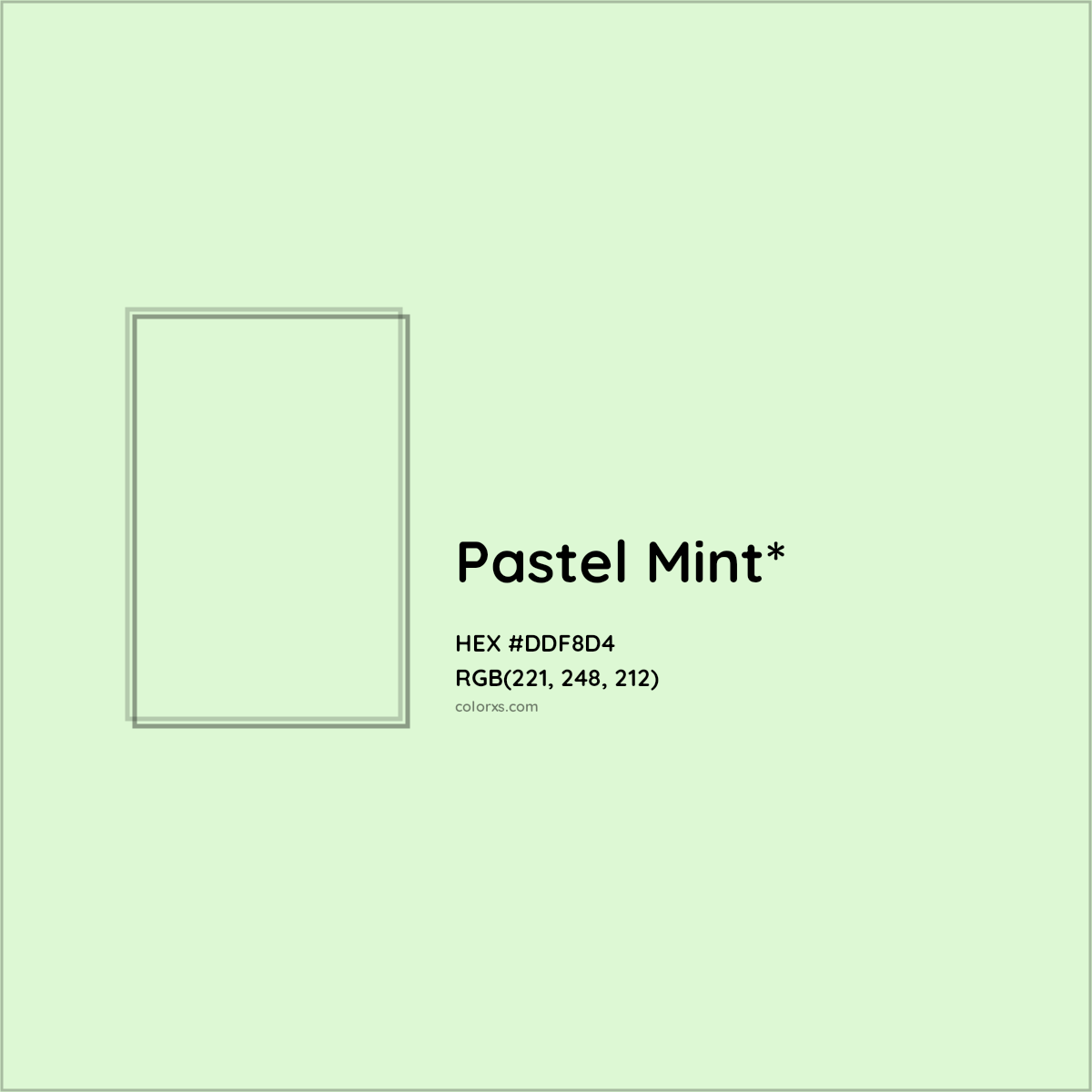 HEX #DDF8D4 Color Name, Color Code, Palettes, Similar Paints, Images