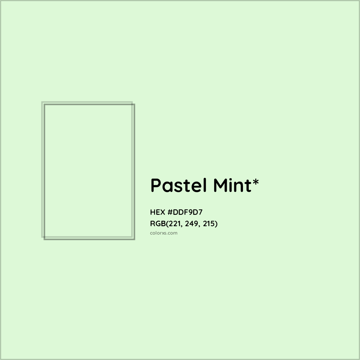 HEX #DDF9D7 Color Name, Color Code, Palettes, Similar Paints, Images