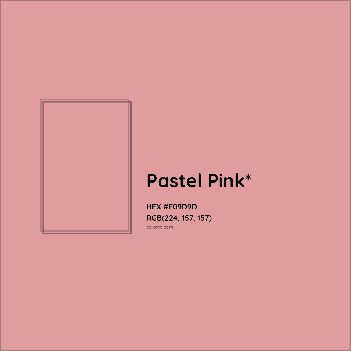 HEX #E09D9D Color Name, Color Code, Palettes, Similar Paints, Images