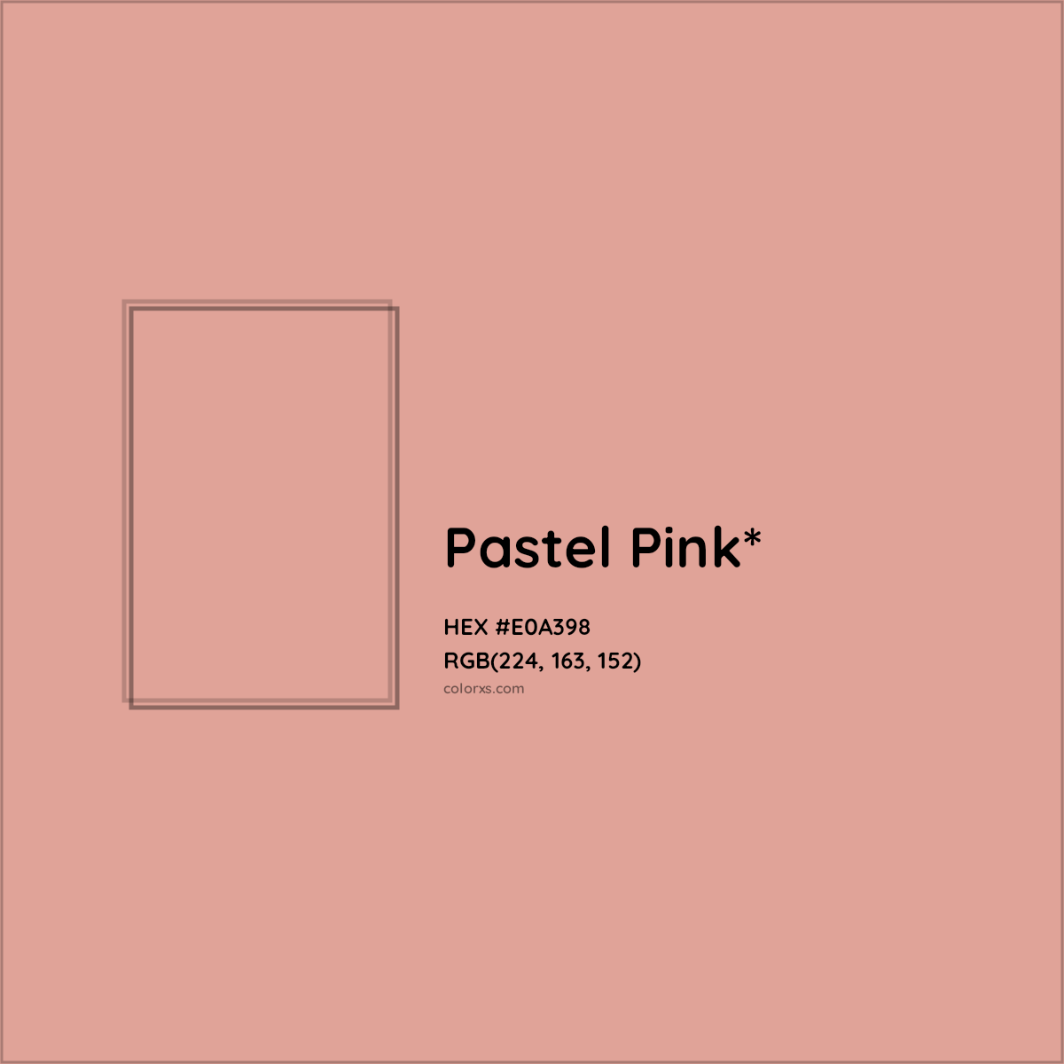 HEX #E0A398 Color Name, Color Code, Palettes, Similar Paints, Images