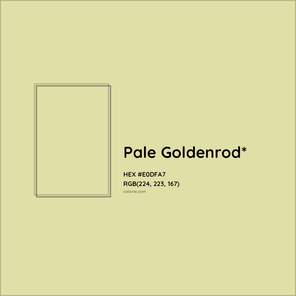 HEX #E0DFA7 Color Name, Color Code, Palettes, Similar Paints, Images