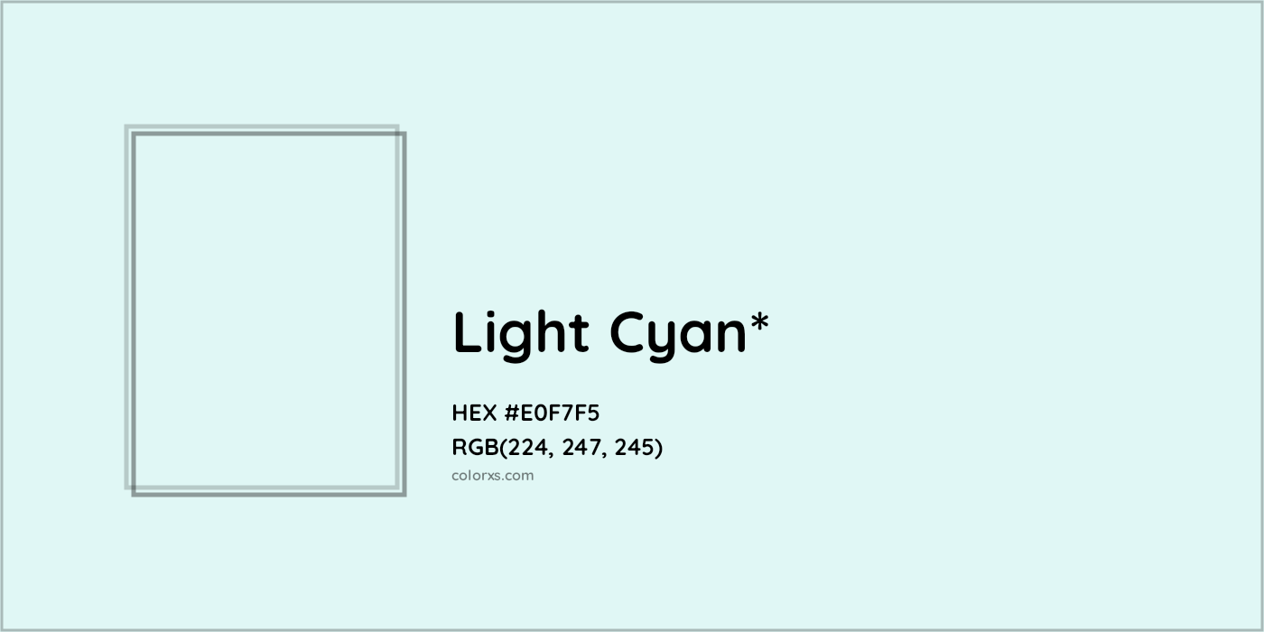Light cyan / #e0ffff hex color