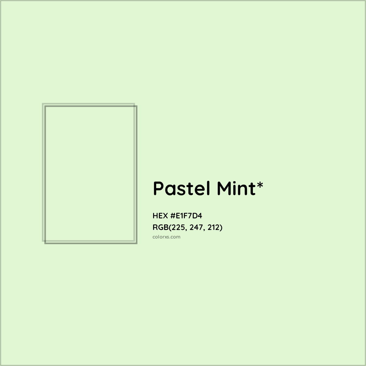 HEX #E1F7D4 Color Name, Color Code, Palettes, Similar Paints, Images