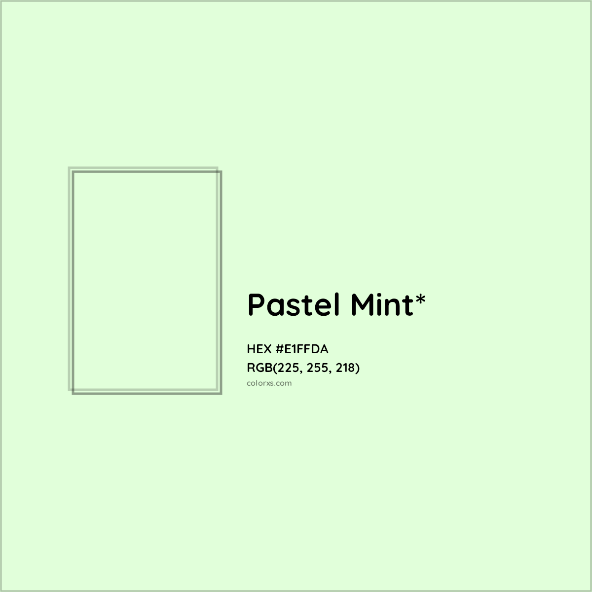 HEX #E1FFDA Color Name, Color Code, Palettes, Similar Paints, Images