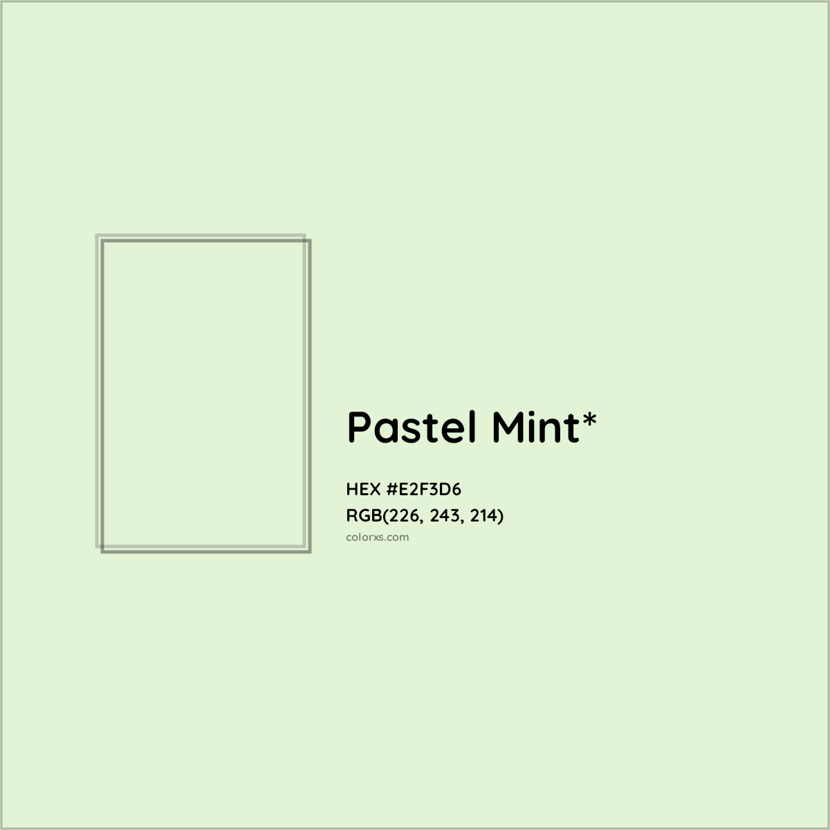 HEX #E2F3D6 Color Name, Color Code, Palettes, Similar Paints, Images