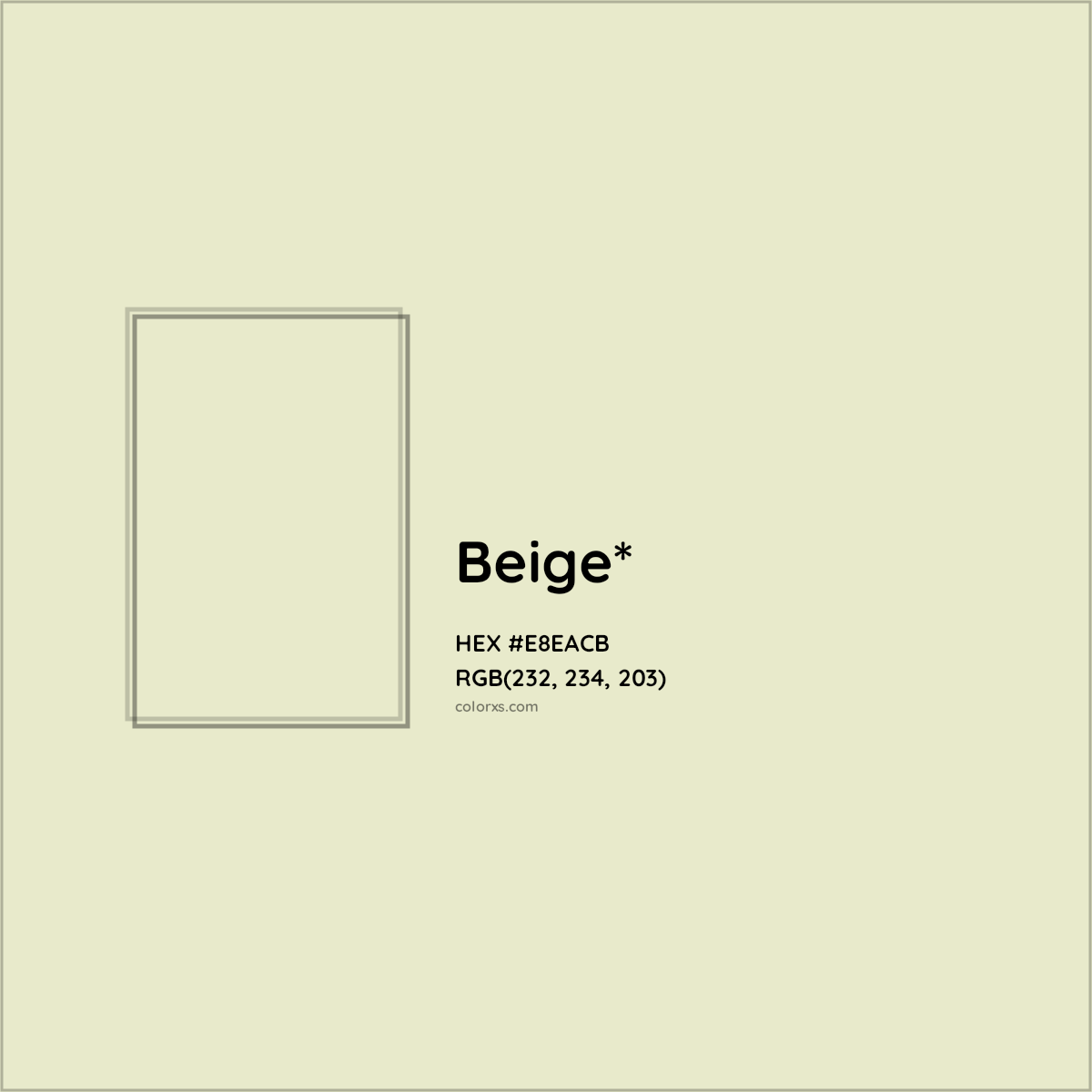 HEX #E8EACB Color Name, Color Code, Palettes, Similar Paints, Images