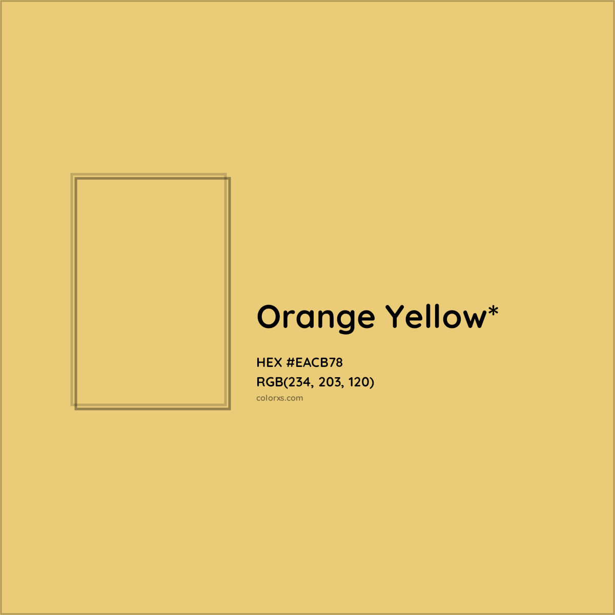 HEX #EACB78 Color Name, Color Code, Palettes, Similar Paints, Images