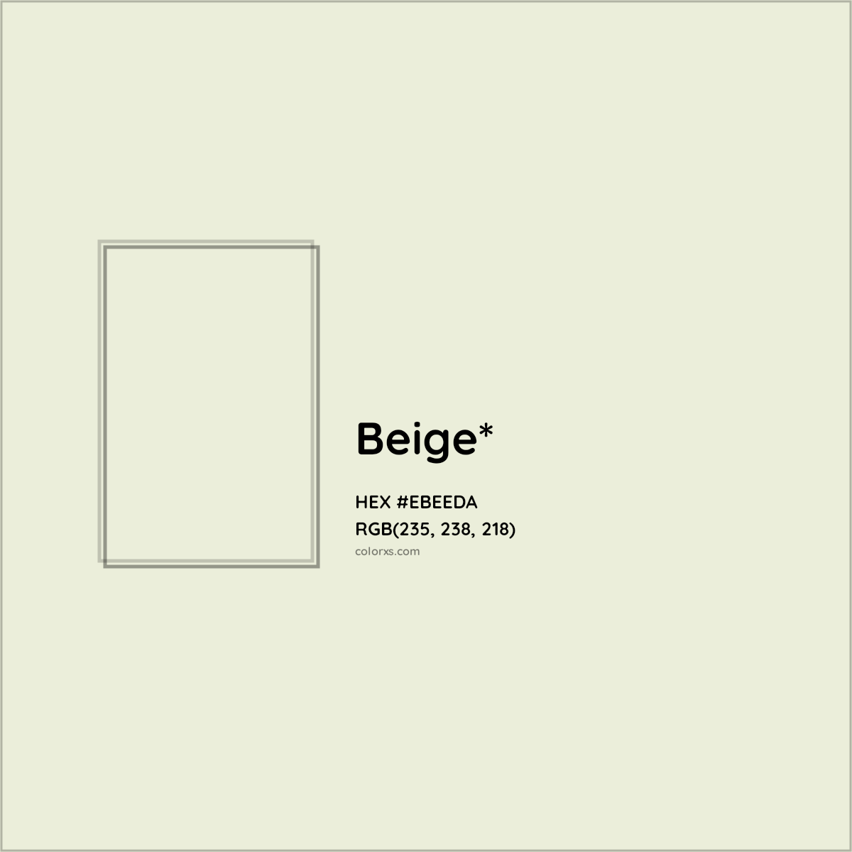 HEX #EBEEDA Color Name, Color Code, Palettes, Similar Paints, Images