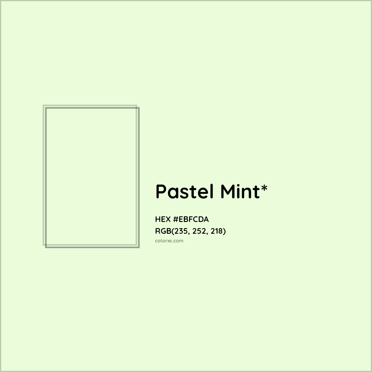 HEX #EBFCDA Color Name, Color Code, Palettes, Similar Paints, Images