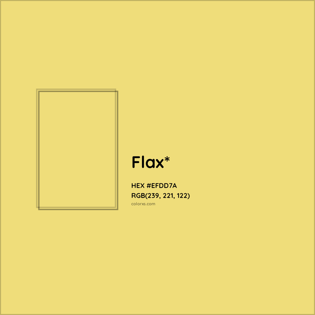 HEX #EFDD7A Color Name, Color Code, Palettes, Similar Paints, Images