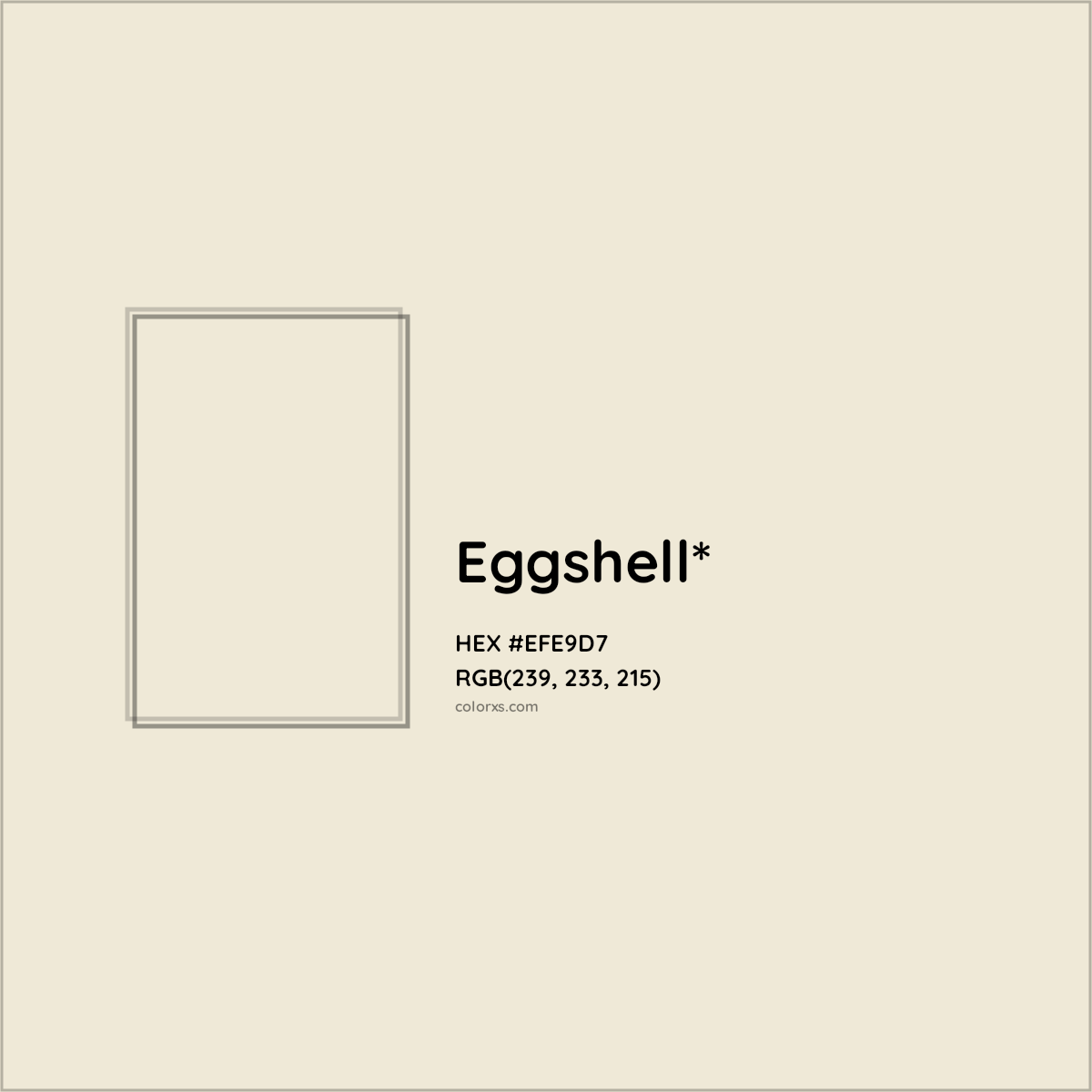 HEX #EFE9D7 Color Name, Color Code, Palettes, Similar Paints, Images