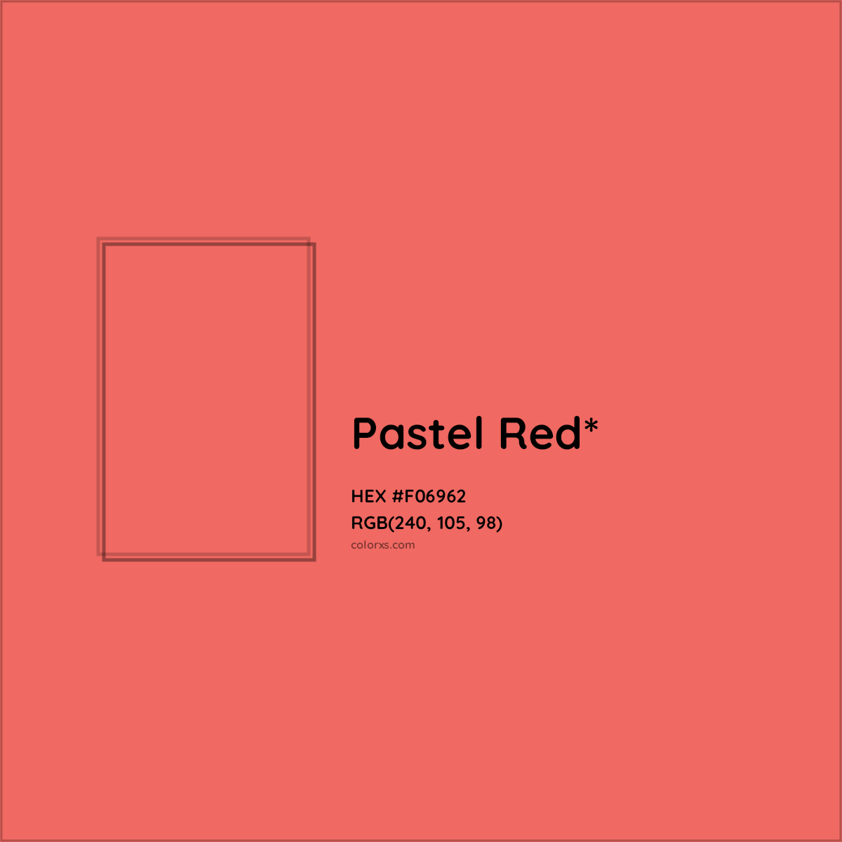 HEX #F06962 Color Name, Color Code, Palettes, Similar Paints, Images