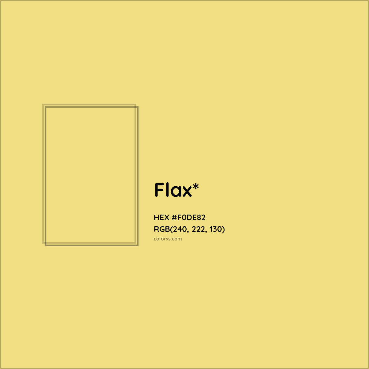 HEX #F0DE82 Color Name, Color Code, Palettes, Similar Paints, Images