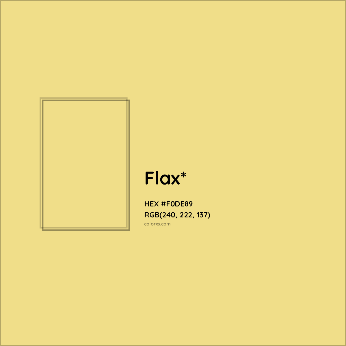 HEX #F0DE89 Color Name, Color Code, Palettes, Similar Paints, Images