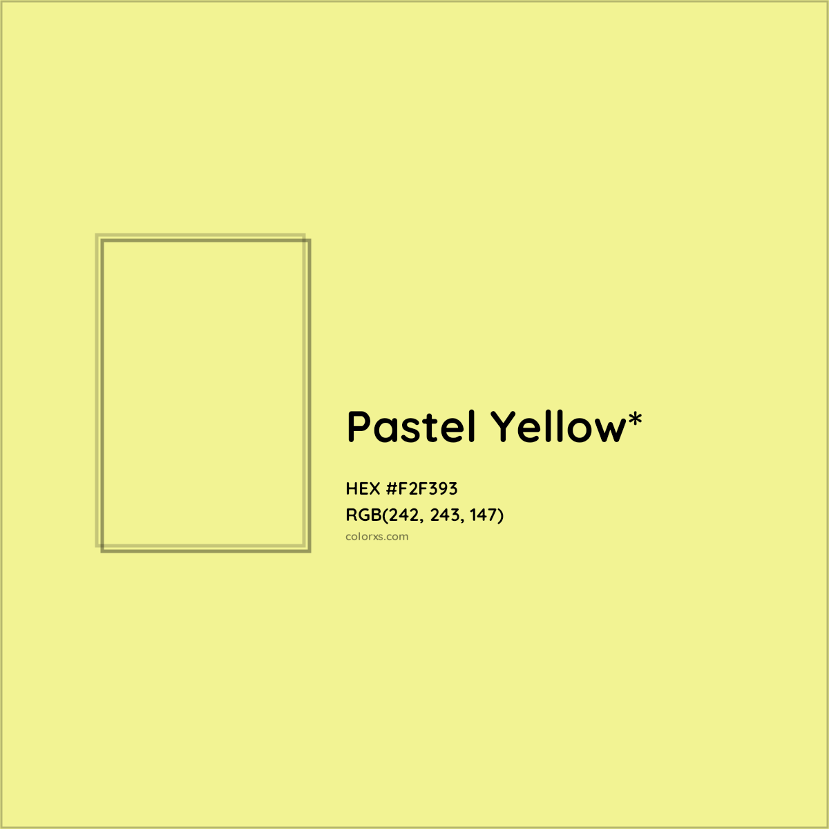 HEX #F2F393 Color Name, Color Code, Palettes, Similar Paints, Images