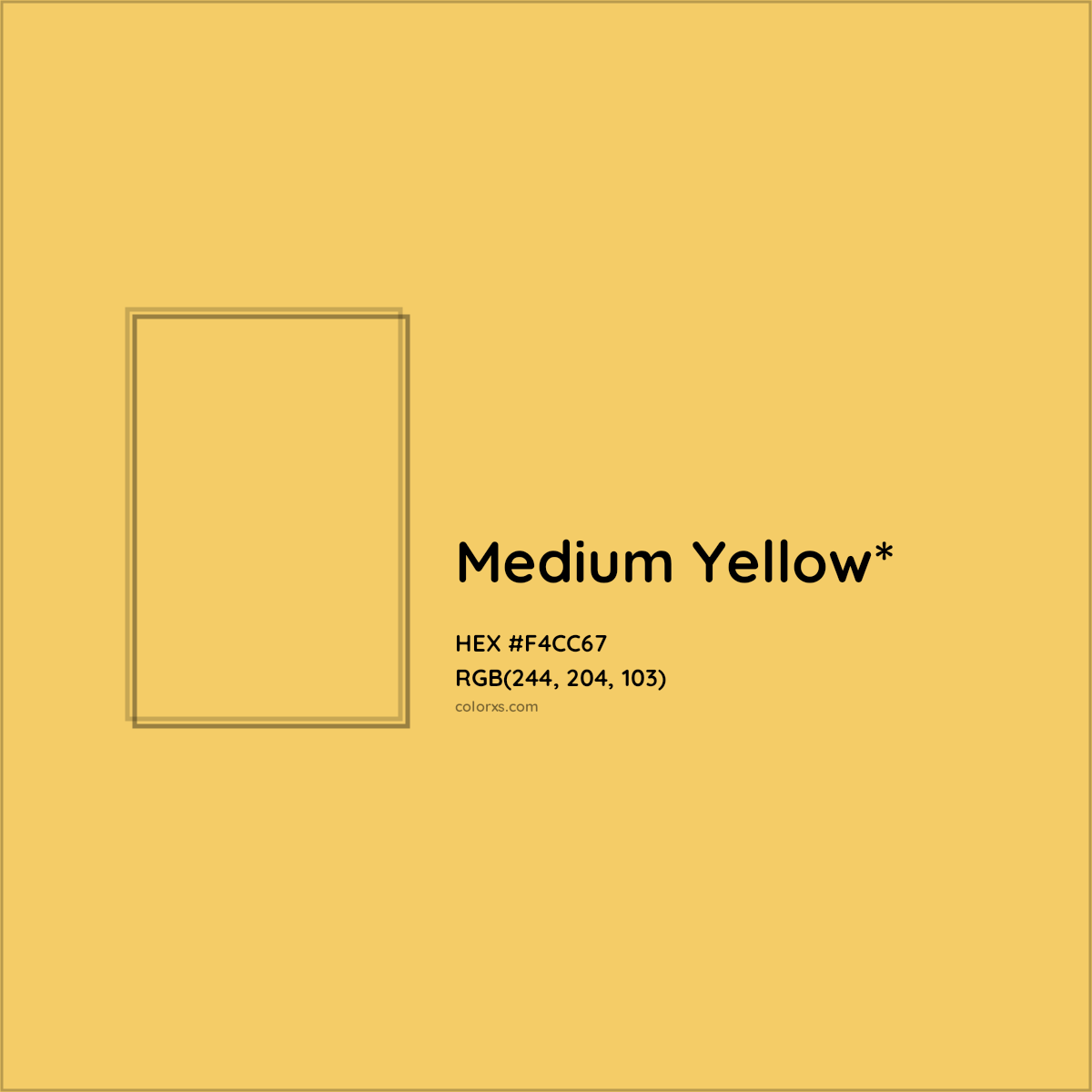 HEX #F4CC67 Color Name, Color Code, Palettes, Similar Paints, Images