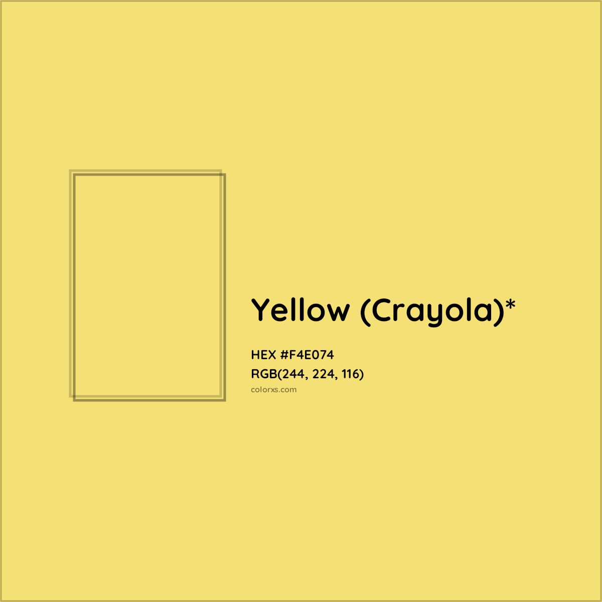 HEX #F4E074 Color Name, Color Code, Palettes, Similar Paints, Images