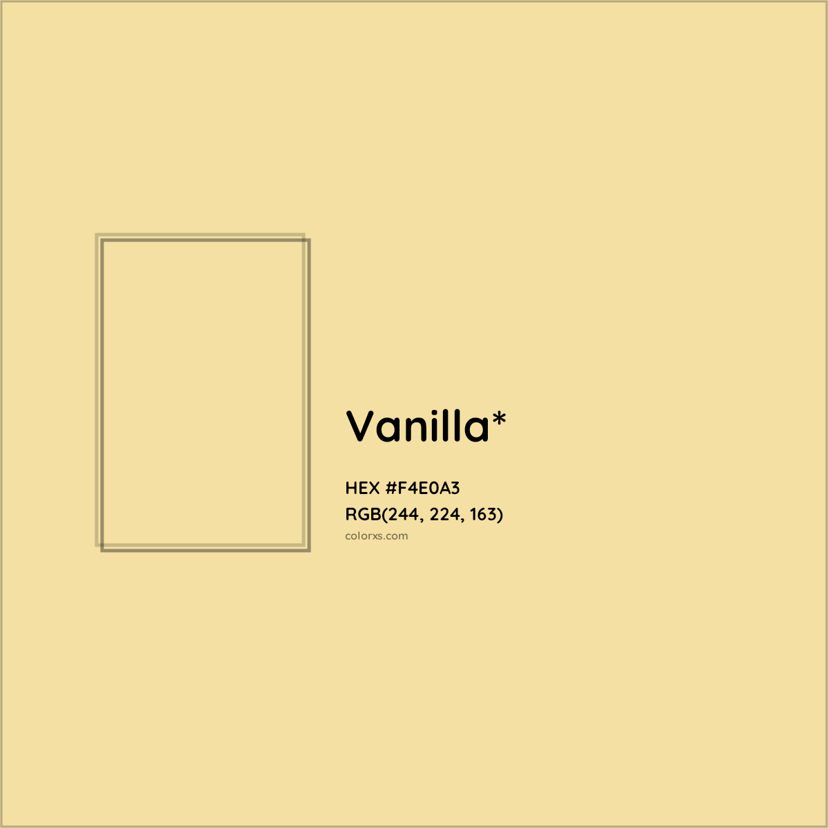 HEX #F4E0A3 Color Name, Color Code, Palettes, Similar Paints, Images