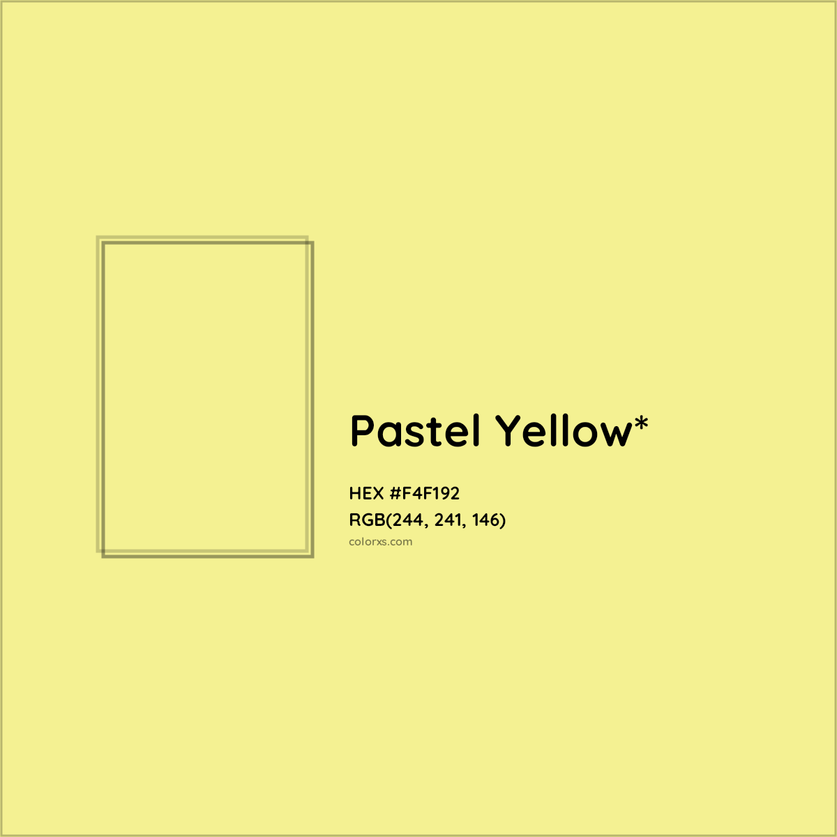 HEX #F4F192 Color Name, Color Code, Palettes, Similar Paints, Images