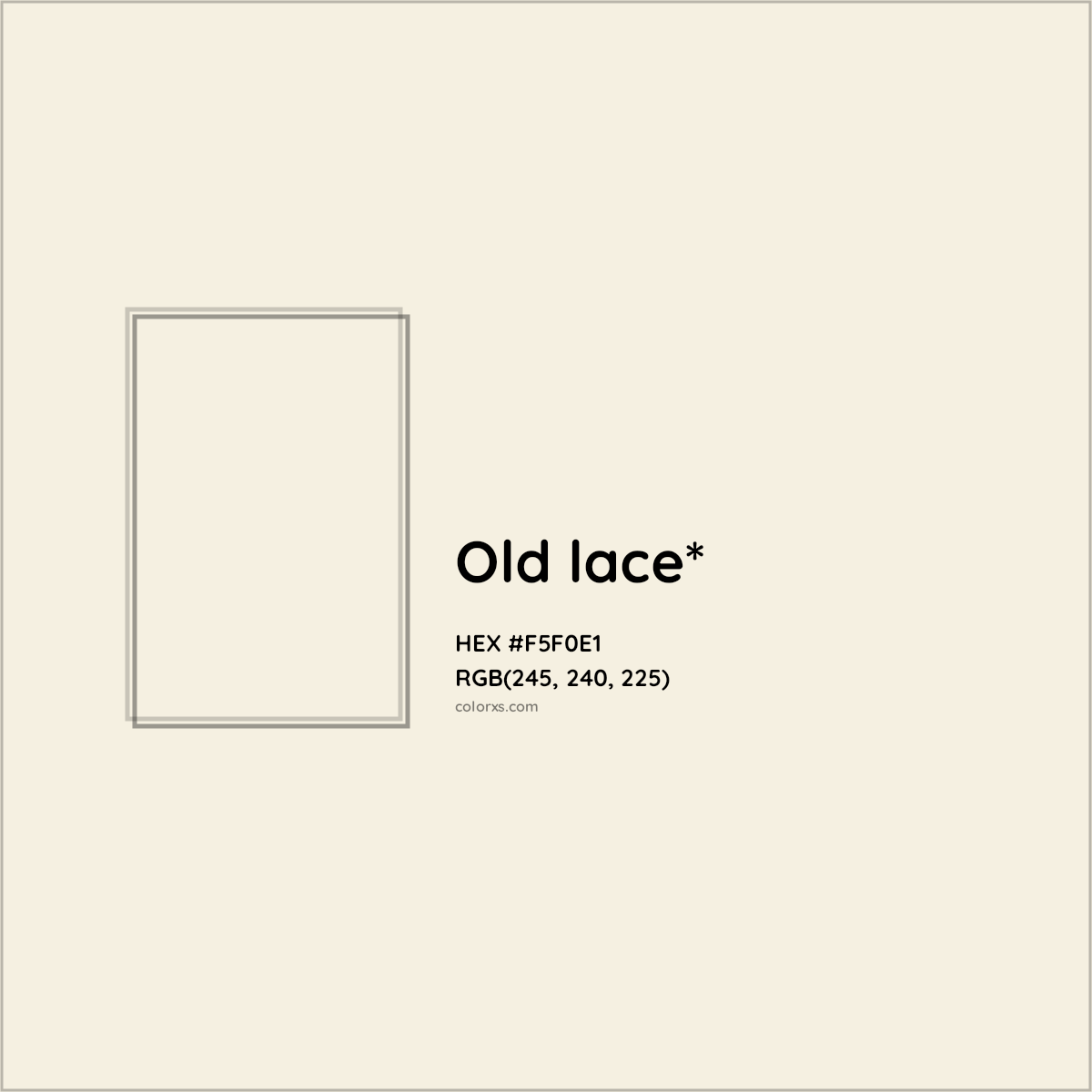 HEX #F5F0E1 Color Name, Color Code, Palettes, Similar Paints, Images