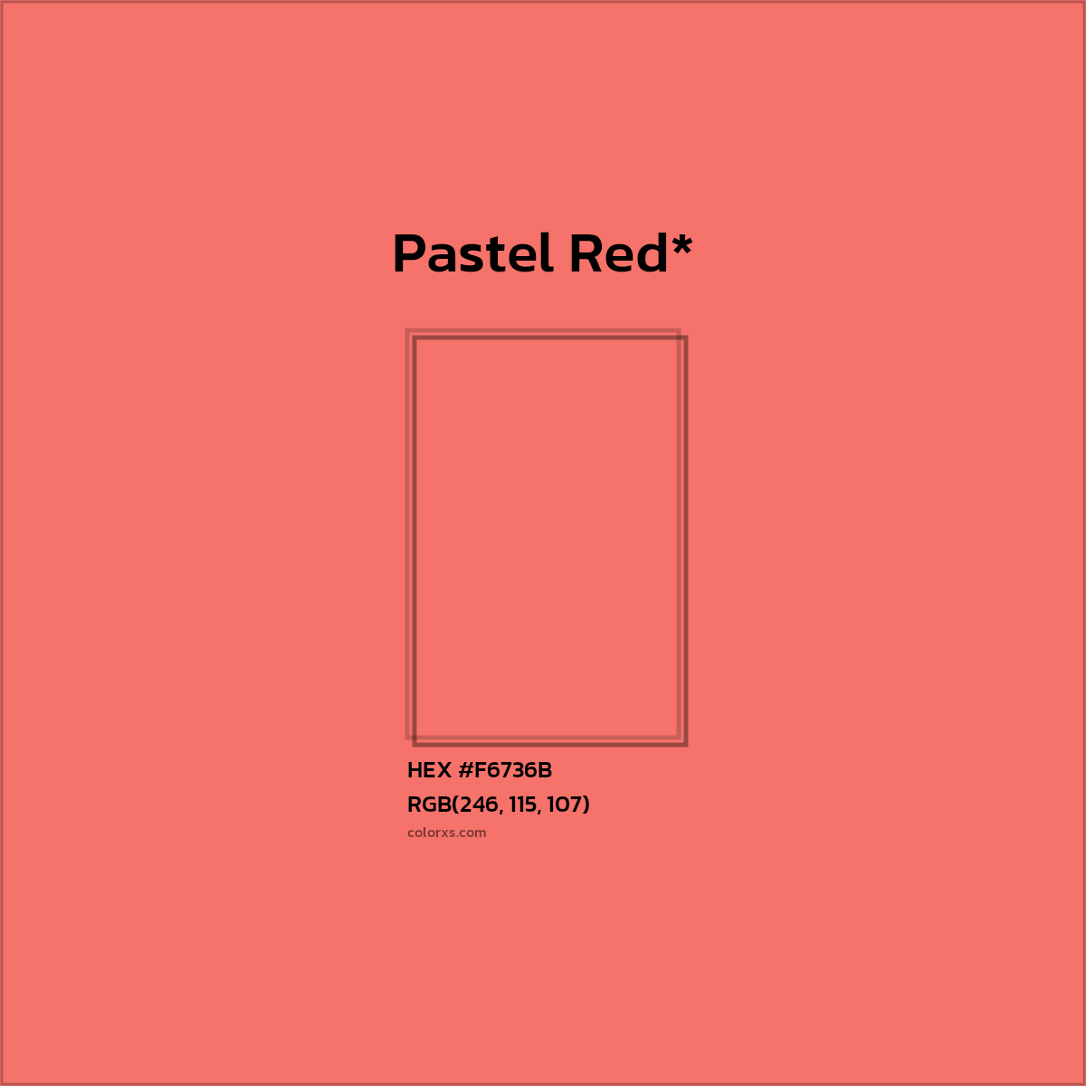 HEX #F6736B Color Name, Color Code, Palettes, Similar Paints, Images