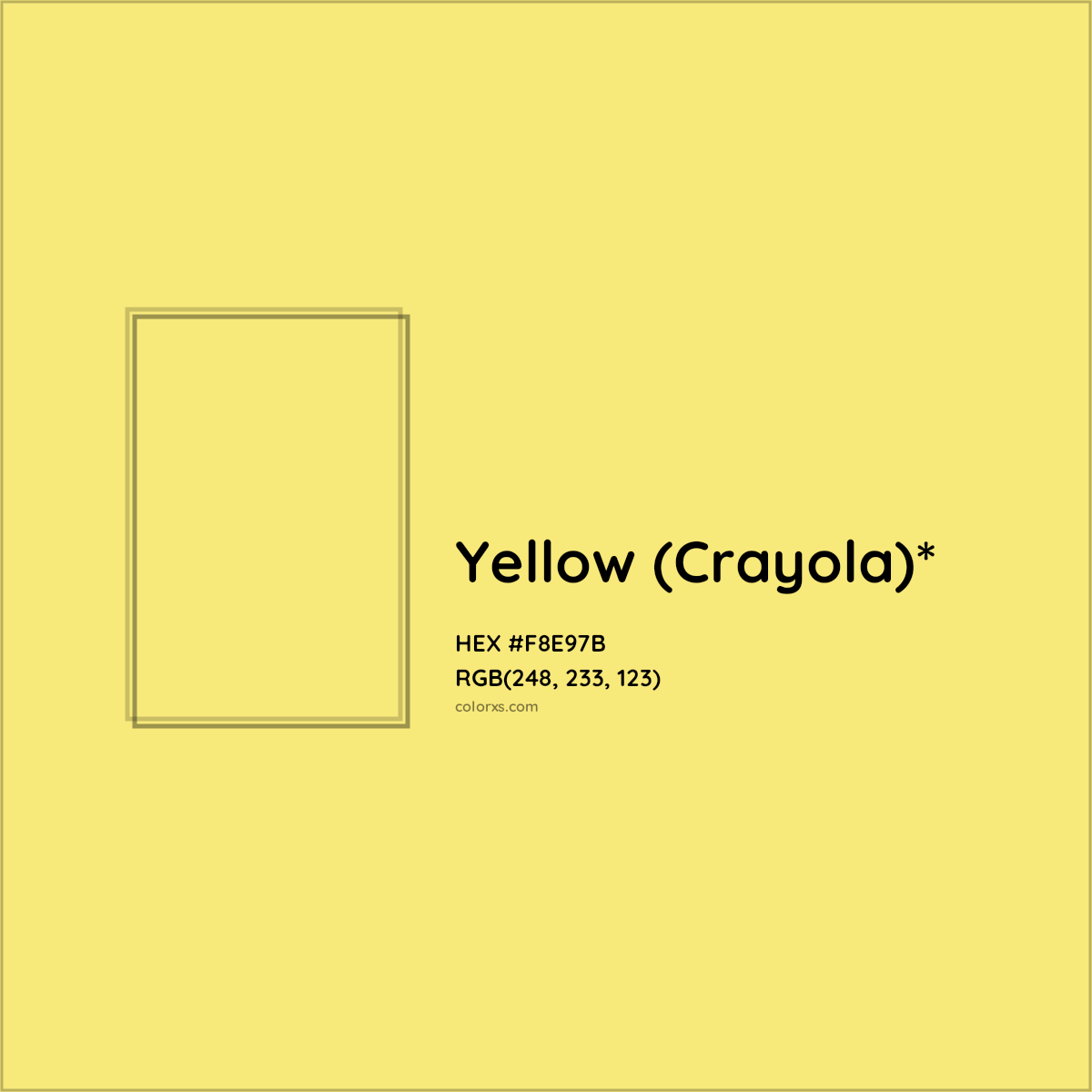 HEX #F8E97B Color Name, Color Code, Palettes, Similar Paints, Images