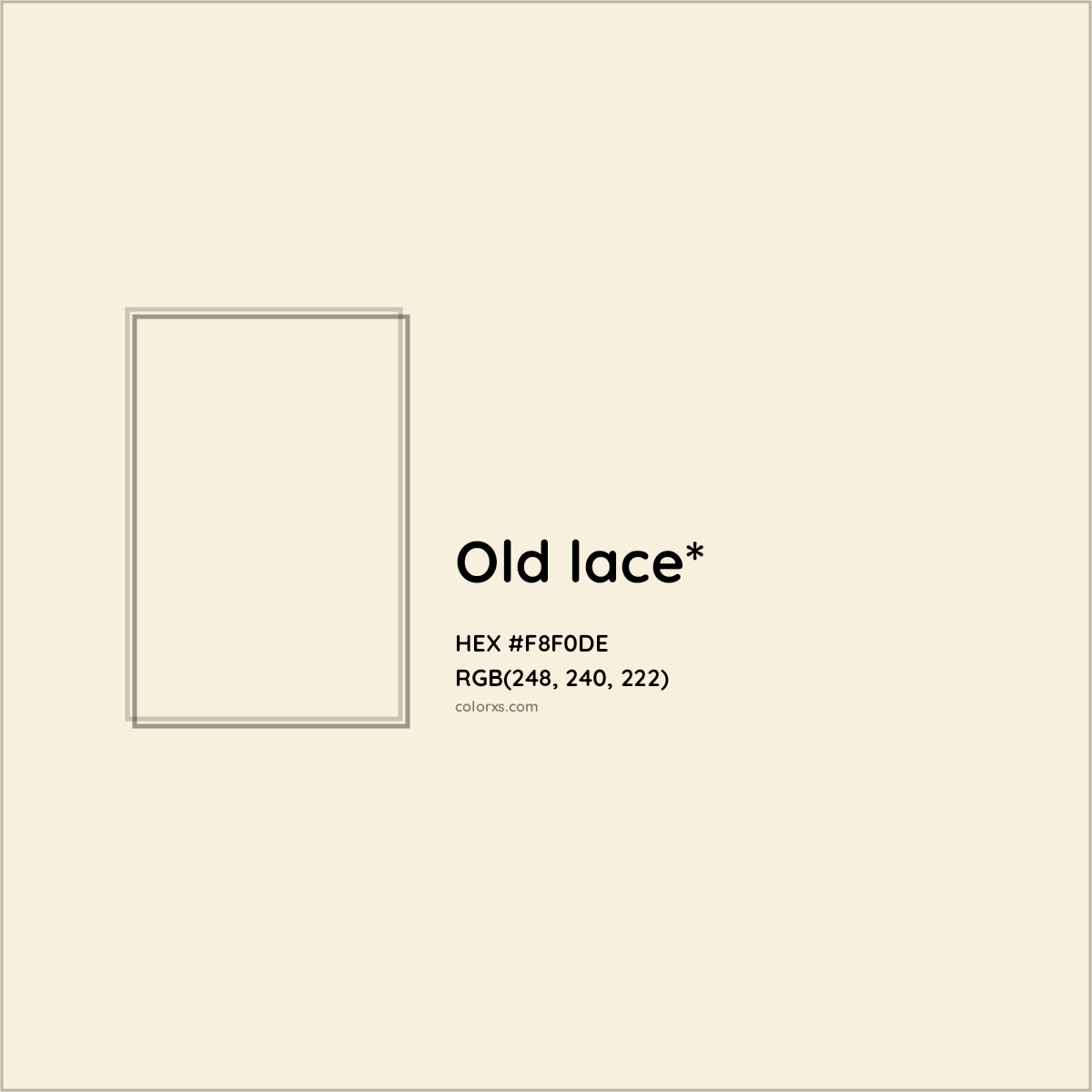 HEX #F8F0DE Color Name, Color Code, Palettes, Similar Paints, Images