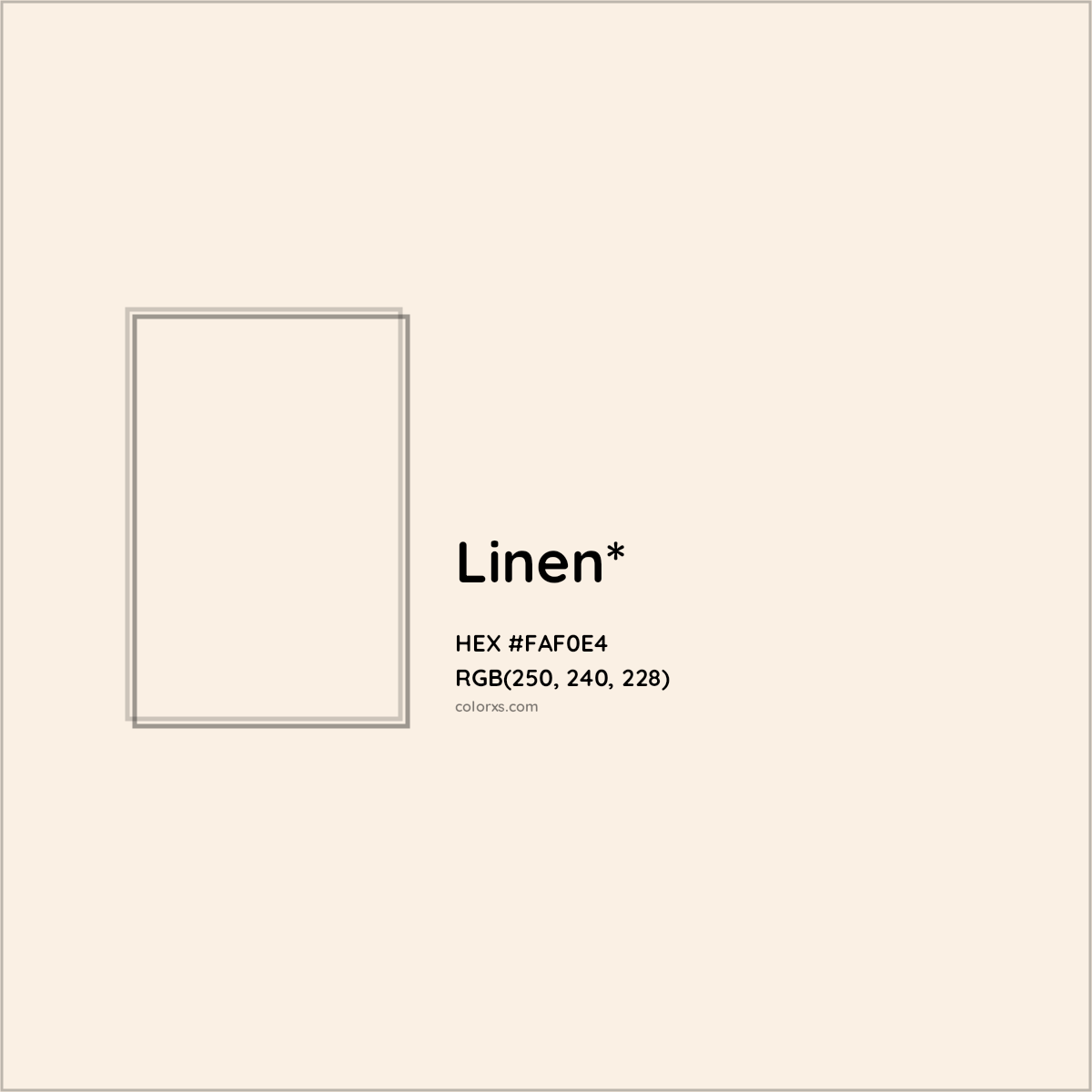 HEX #FAF0E4 Color Name, Color Code, Palettes, Similar Paints, Images