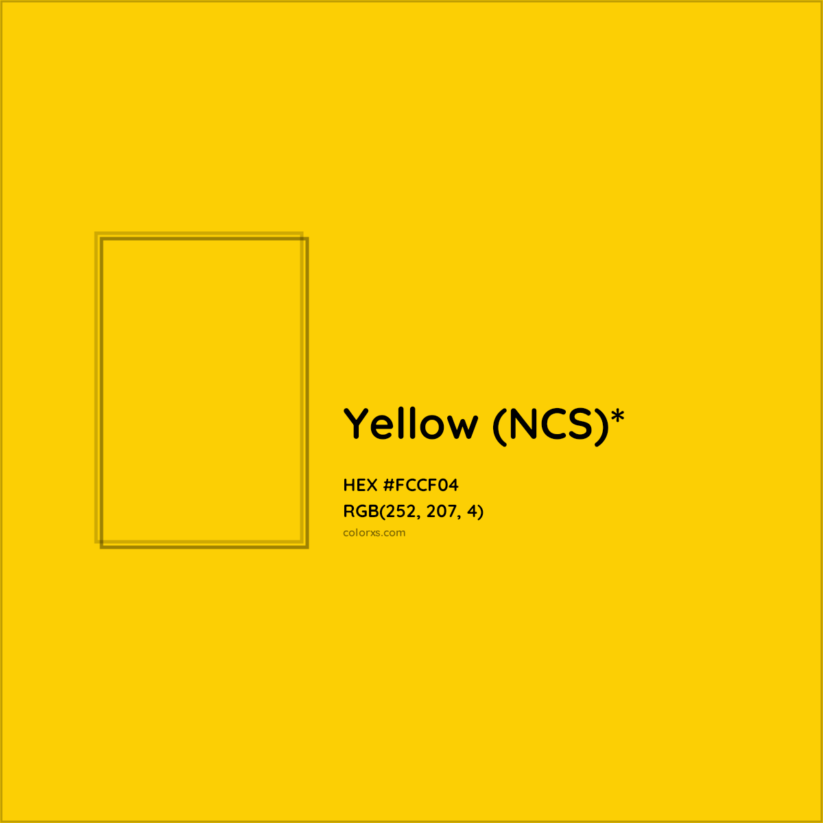 HEX #FCCF04 Color Name, Color Code, Palettes, Similar Paints, Images