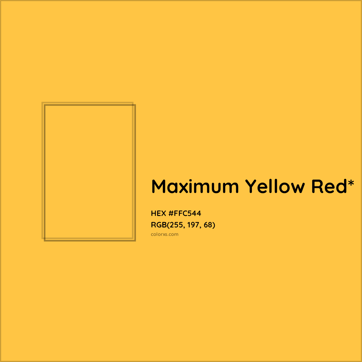 HEX #FFC544 Color Name, Color Code, Palettes, Similar Paints, Images