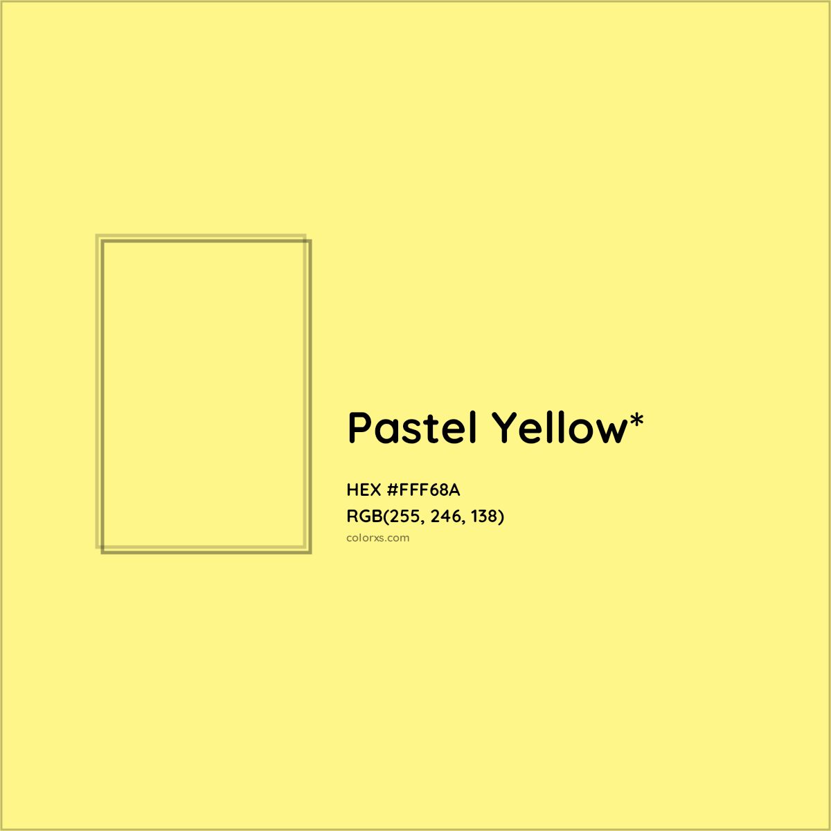 HEX #FFF68A Color Name, Color Code, Palettes, Similar Paints, Images